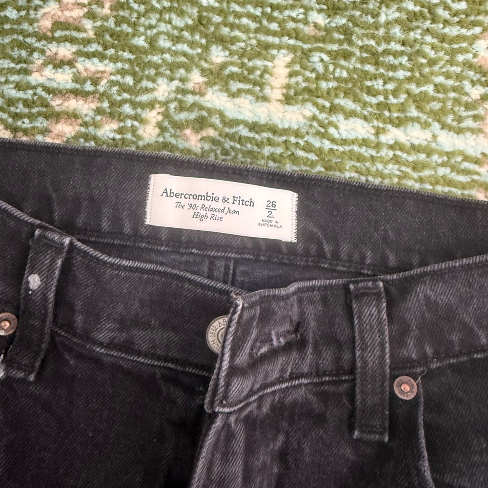 Abercrombie & Fitch Women's Charcoal High Rise Jeans